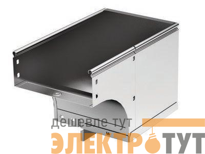 Угол для лотка вертикальный внешний левый 90град. 400х100 CDSS 90 в компл. с крепежн. элемент. цинк-ламель DKC 37126KZL