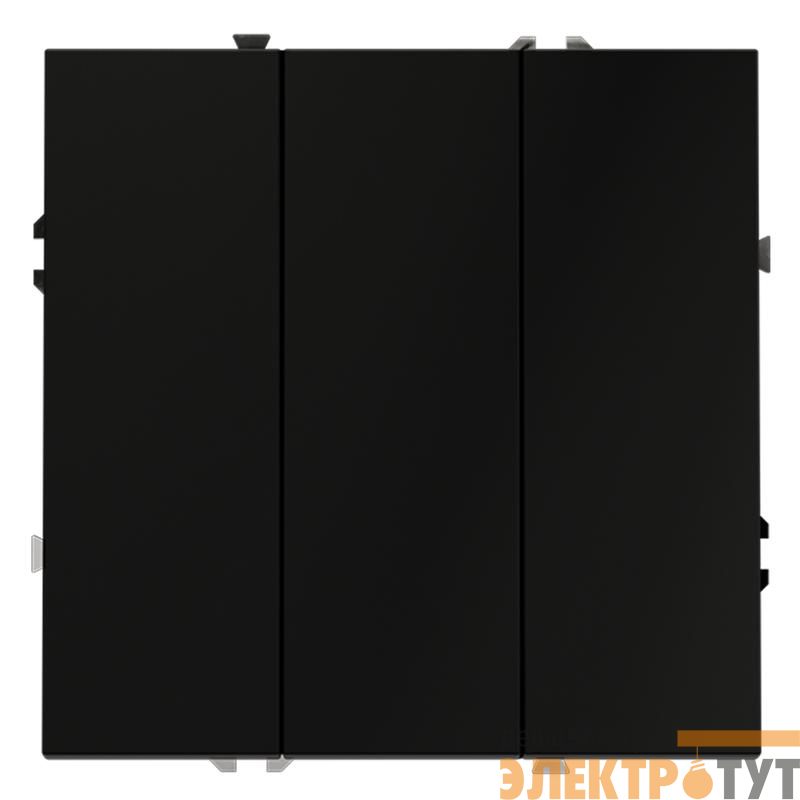 Выключатель 3-кл. СП S70 10А механизм черн. матов. Voltum VLS030108