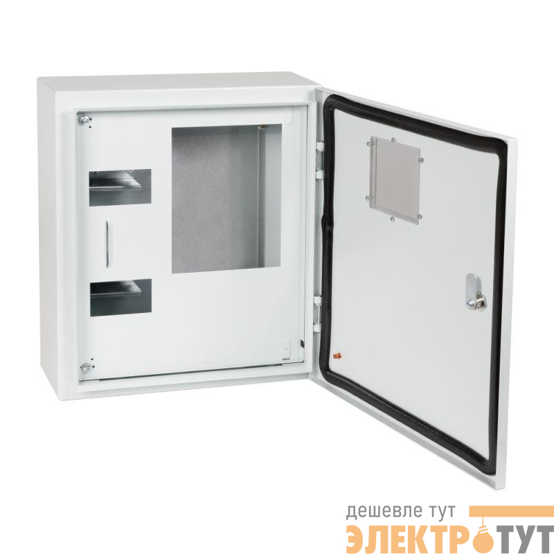 Корпус металлический ЩУРн-ПРО-3-МП/8-415х370х147-IP66-УХЛ1 (с окном учета 3ф счетчик на МП 8 модулей ПРО) КЭАЗ 367475