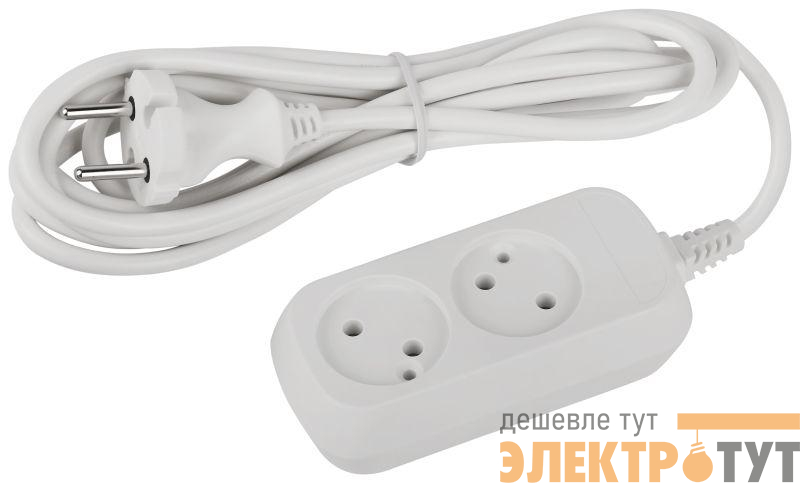 Удлинитель 2х3м без заземл. ПВС 2х0.75 UDL-10-230 Greenline Эра Б0065067