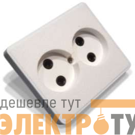 Розетка 2-м СП РС10-У03 10А IP20 бел. БЕЛ. ЦЕРКОВЬ РС10-У03