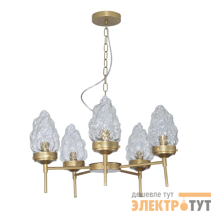 Светильник "Фламенко" 151 НПБ 01-5х40-101 Е14 [ИМ] подвесной зол. Элетех 1005405319