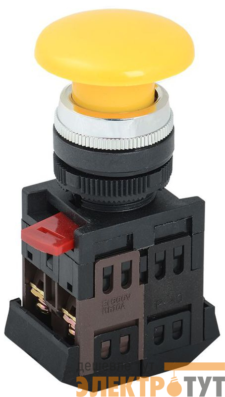 Кнопка "Грибок" AEА-22 d22мм 1НО+1НЗ желт. GENERICA BBG30-AEA-K05