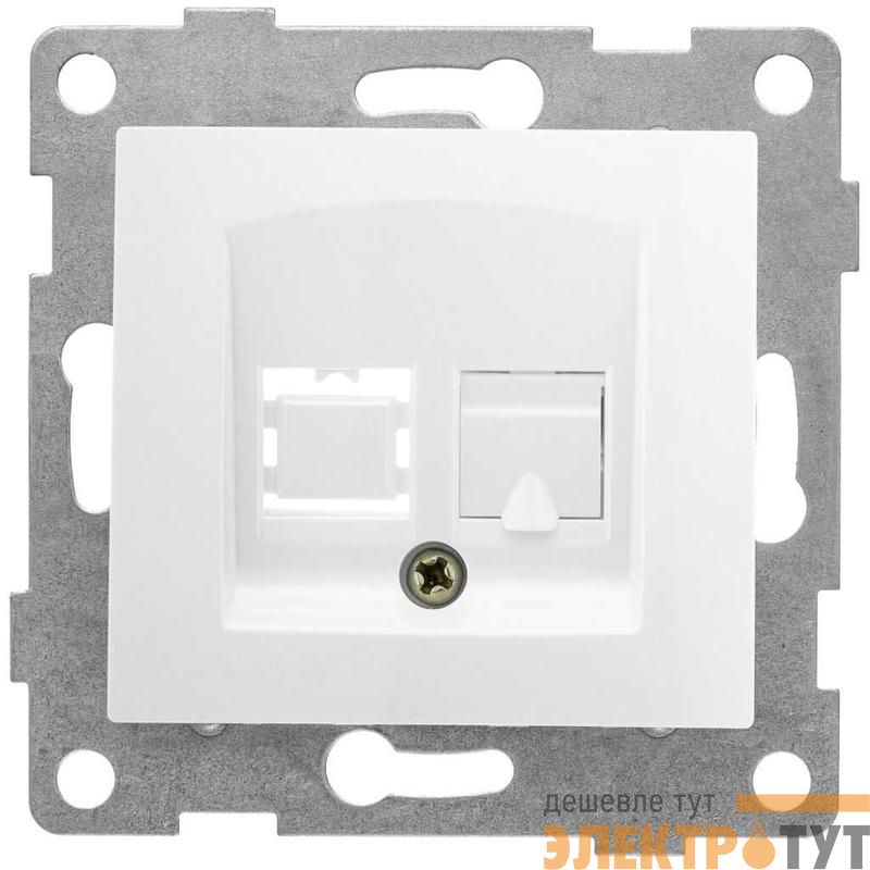 Розетка компьютерная 1-м СП Bravo RJ45 механизм бел. GUSI С10К1-001