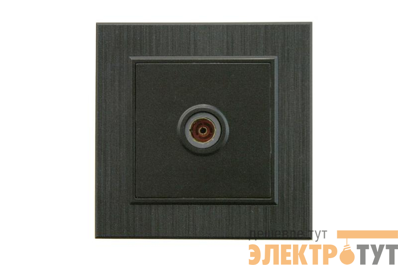 Розетка TV проходная Karea LINE STAR чер. Makel 86054007