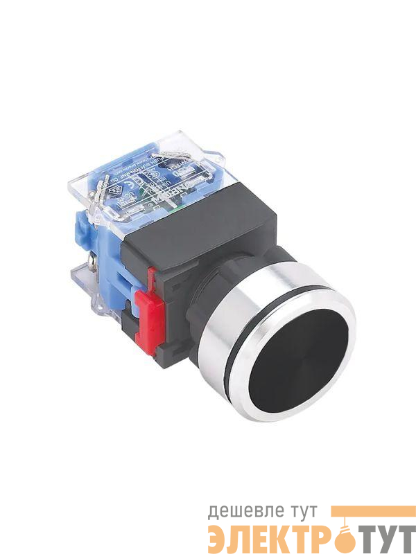 Выключатель кнопочный ВК30-10/N/P 1НО цилиндр d30мм IP65 черн. Электротехник ET859209