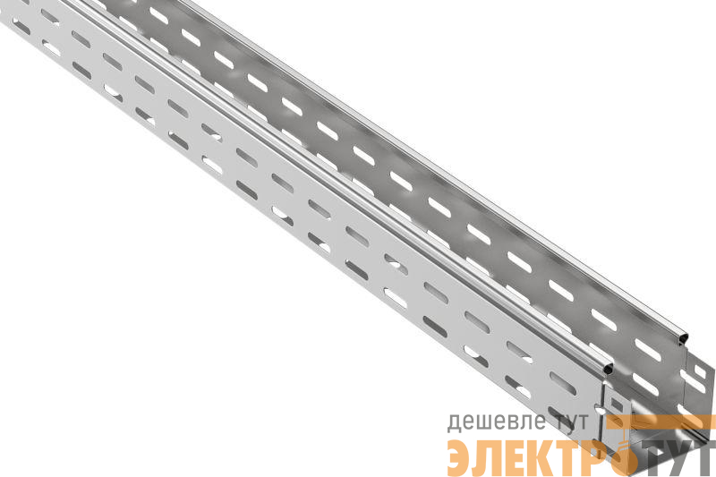 Лоток листовой перфорированный 100х80 L3000 сталь 1.2мм оцинк. IEK CLP10-080-100-120-3