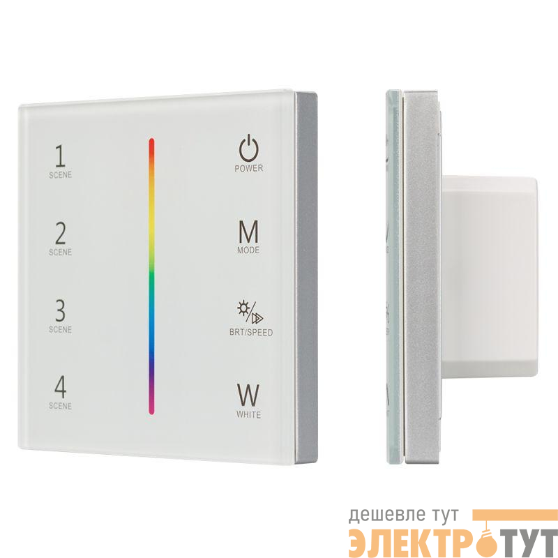 Панель Sens SMART-P22-RGBW White (12-24В 4х3А 2.4G) (IP20 пластик) Arlight 025168