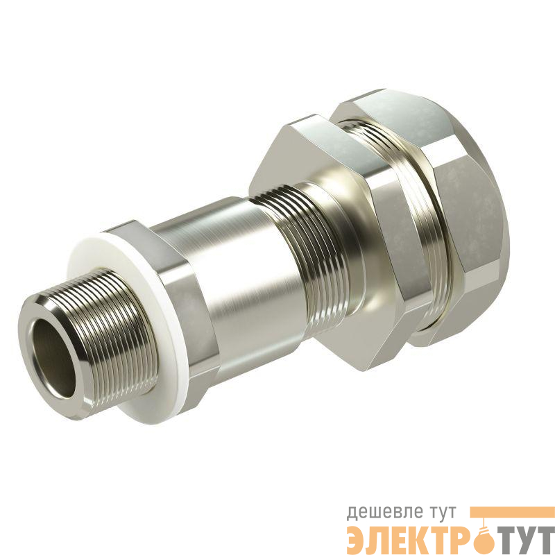 Ввод кабельный универс. серии КАЕРМ для бронир. и небронир. кабеля М25х1.5 d11.8-18мм Dn26 никелированная латунь IP66/IP68 DKC KAEPM3MHK-26