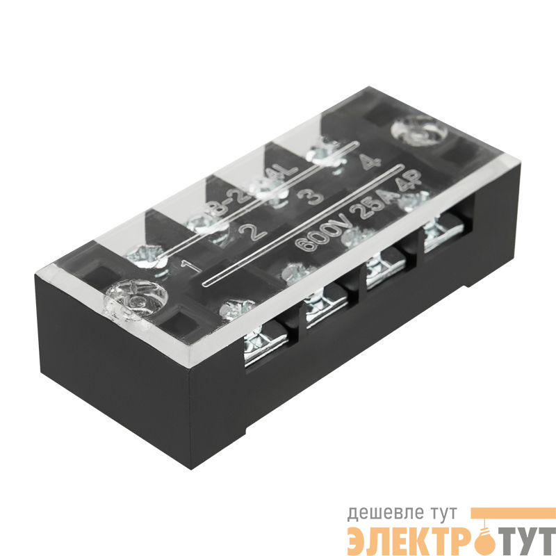 Блок зажимов клеммный БЗН ТВ-2504 2.5кв.мм 25А 4 пары Rexant 11-2151