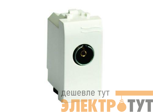 Розетка телевизионная проходная TV 1-м СП 1мод. Brava сл. кость DKC 75581S