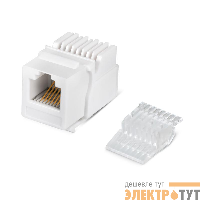 Вставка Keystone Jack RJ12 (6P6C) без инструмента Toolless бел. Cabeus 7007c