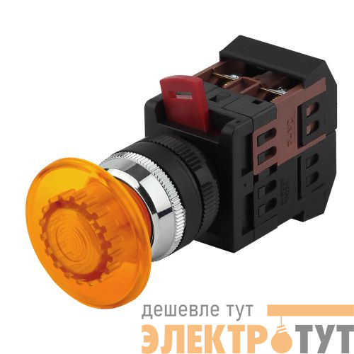 Кнопка "Грибок" AEA-22 BBG30-AEA-K05E d22мм 1з+1р желт. Эра Б0045633
