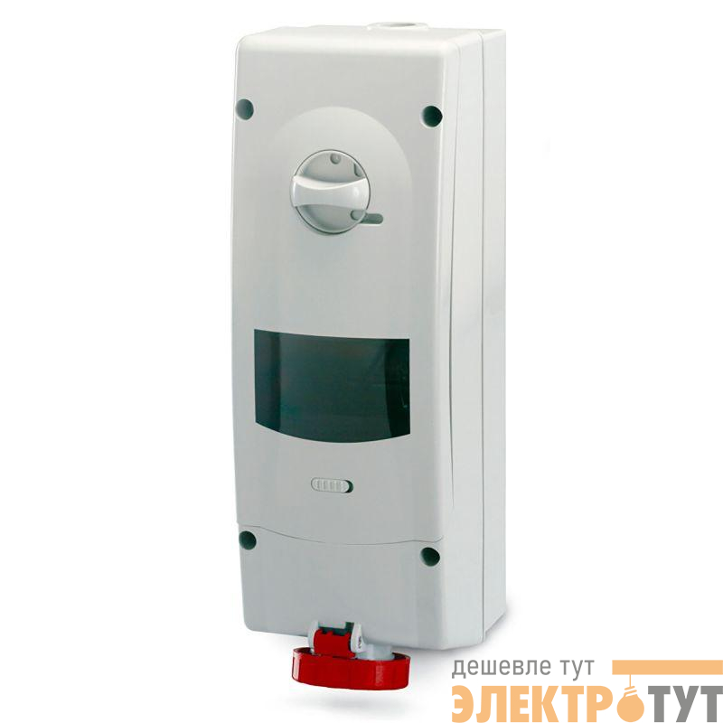 Розетка наружн. уст. 32А 400В 3P+E с мех. блокировкой и DIN-рейкой на 6мод. IP67 DKC DIS5683286