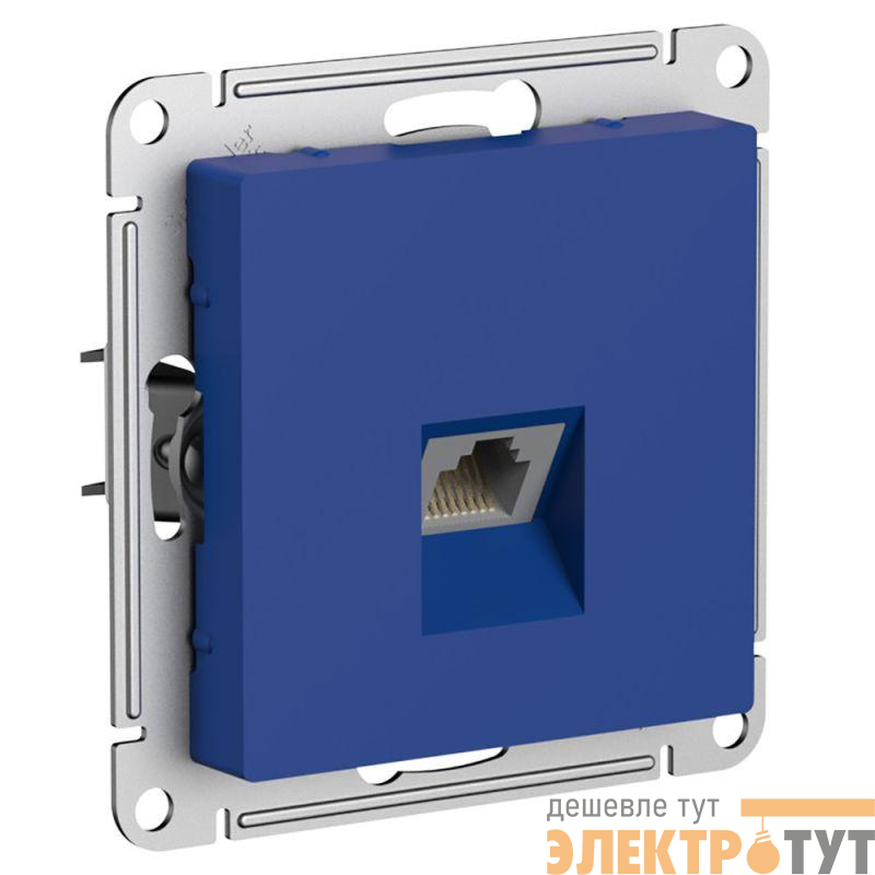 Розетка компьютерная AtlasDesign RJ45 кат.5E механизм аквамарин SE ATN001183