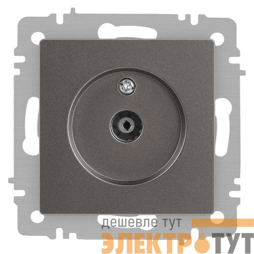 Розетка телевизионная одиночная TV СП Accent 6-301-09 IP20 титан Intro Б0063618