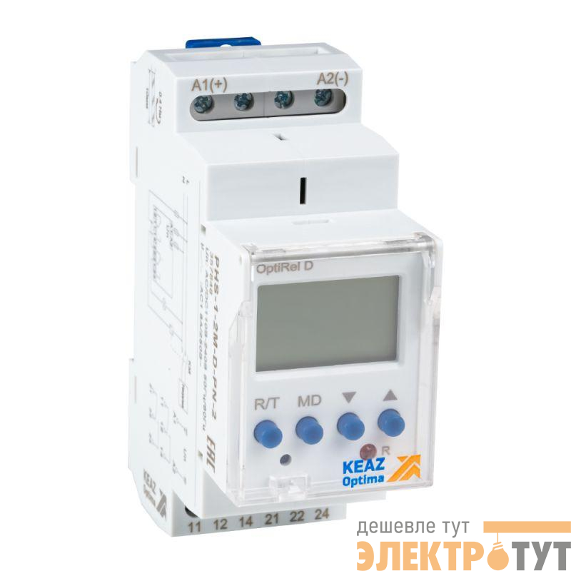 Реле контроля напряжения OptiRel D PHS-1-2M-D-PN-2 цифровое 1Ф 2СО КЭАЗ 357848