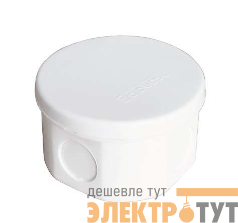 Коробка распределительная ОП 75х45мм IP54 4 выхода без гермовводов крышка защелкивающаяся бел. Epplast 245351