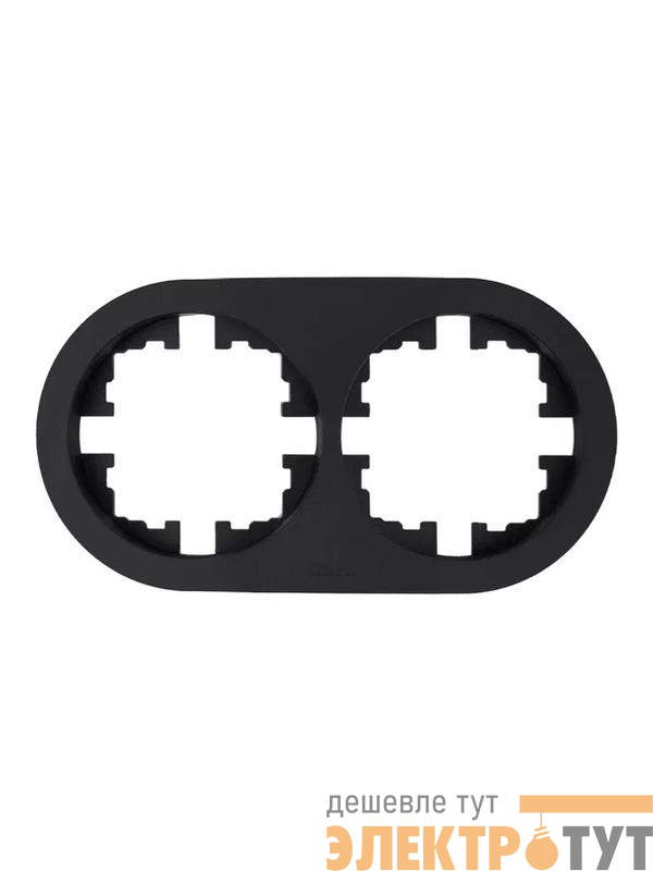 Рамка 2-м OSEN горизонт. круглая черн. бархат LEZARD 744-4200-147