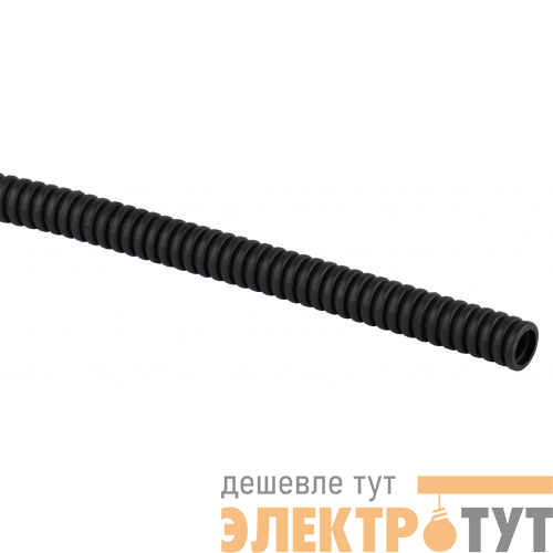 Труба гофрированная ПНД легкая d16мм с протяжкой черн. (уп.10м) Эра Б0043775