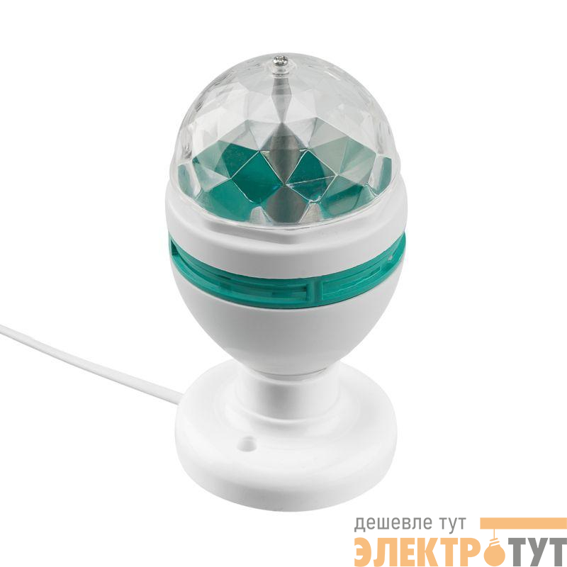 Лампа светодиодная "Диско" 6Вт 3LED RGB E27 230В IP20 с подставкой Neon-Night 601-251