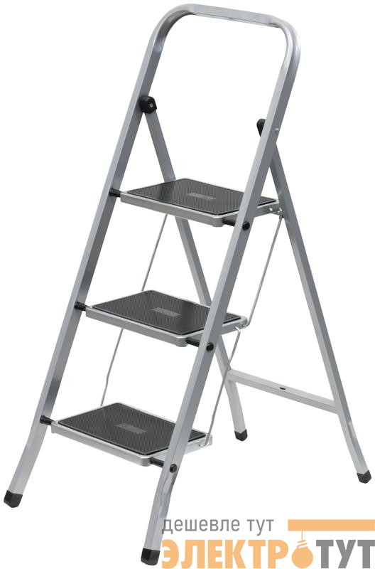 Лестница-стремянка 3 широкие ступ. Н=113см 5.2кг сталь FIT 65382