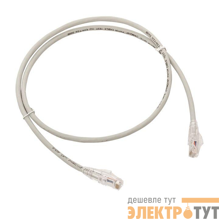 Патч-корд кат.6 UTP экранир. LSZH сер. 1.0м TERACOM PRO EKF TRP-6UTP-LSH-1M-GY