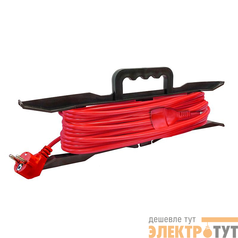 Удлинитель-шнур на рамке 1х40м с заземл. 10А IP20 2.2кВт ПВС 3х1 DOMTOK 2481