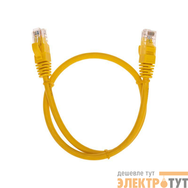 Патч-корд U/UTP CAT 6 RJ45-RJ45 26AWG LSZH желт. 0.5м Rexant 02-0295-05