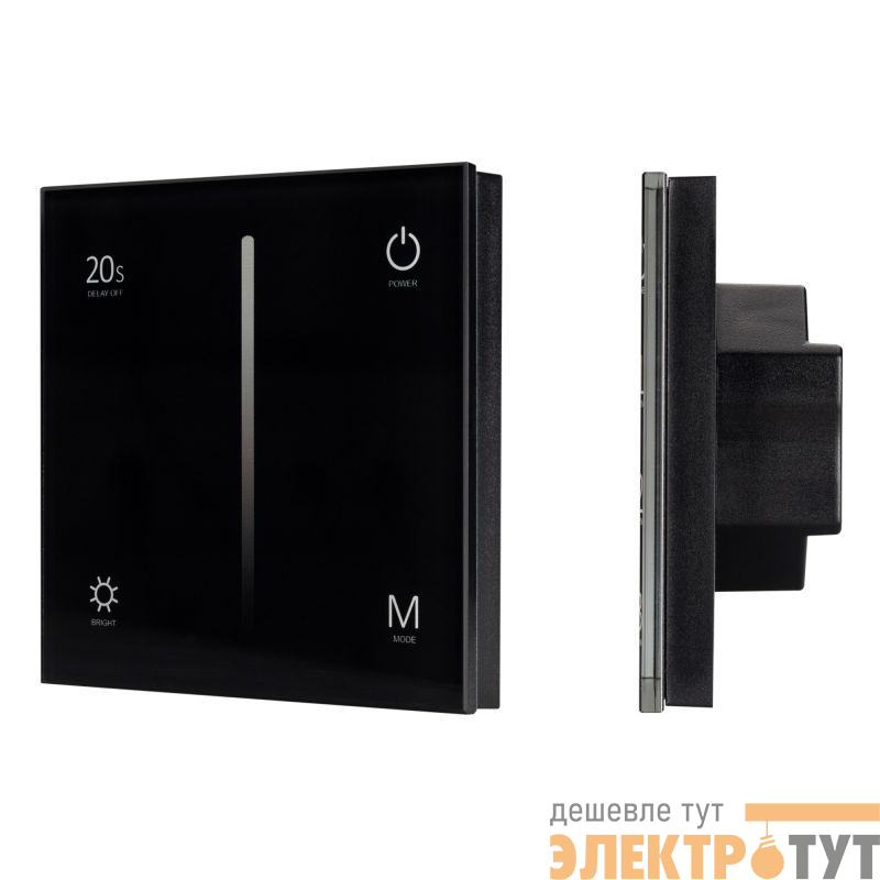 Панель SMART-P35-DIM-IN Black (230В 0-10В Sens 2.4G) (IP20 пластик) Arlight 028113