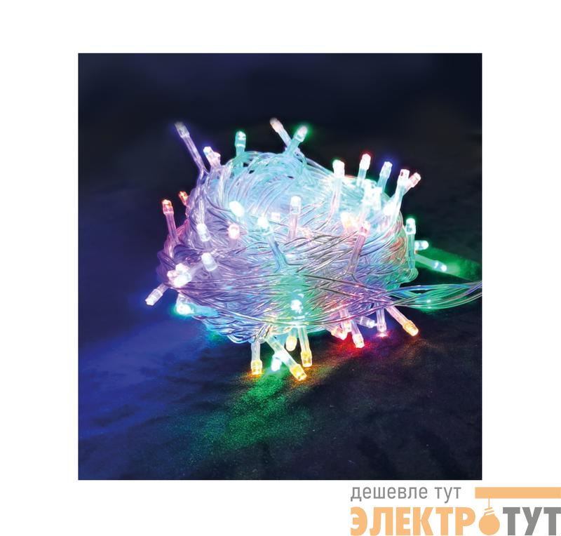 Гирлянда светодиодная 30LED с прозрачным кабелем и диодами RGB Космос KOC_GIRLEDBIRD_B изображение
