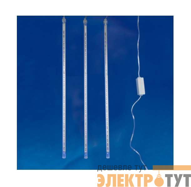 Занавес светодиодный "Радуга-1" ULD-E3104-288/DTK BLUE IP20 RAINBOW-1 3.1х0.4м 4 подвеса 288LED син. свет провод прозр. Uniel UL-00001409