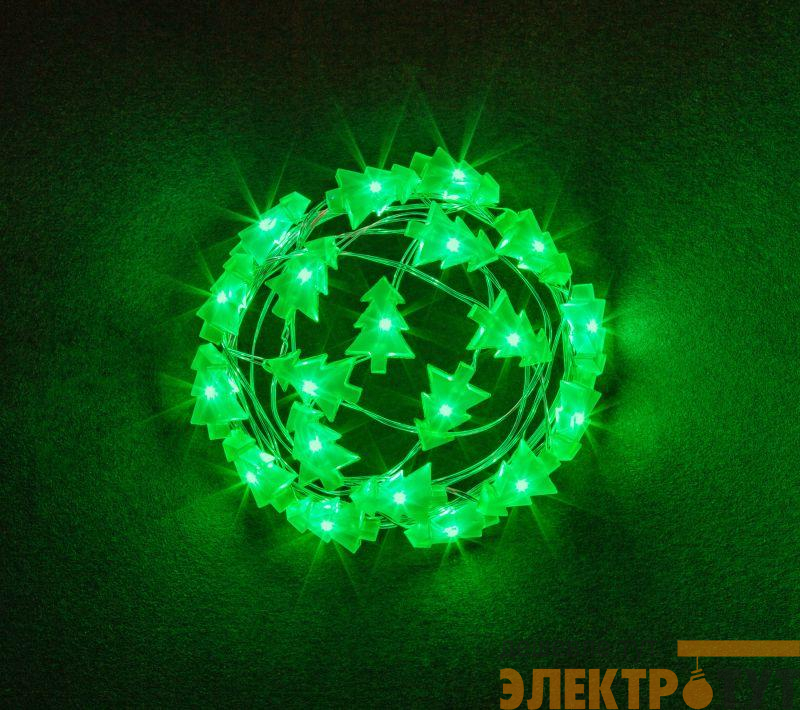 Гирлянда светодиодная "Зеленые елочки" 14 050 NGF-DM002-20G-2AA Navigator 14050