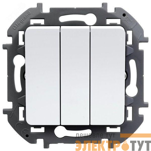 Выключатель 3-кл. Inspiria 10АХ 250В винтов. зажимы бел. IEK 673540