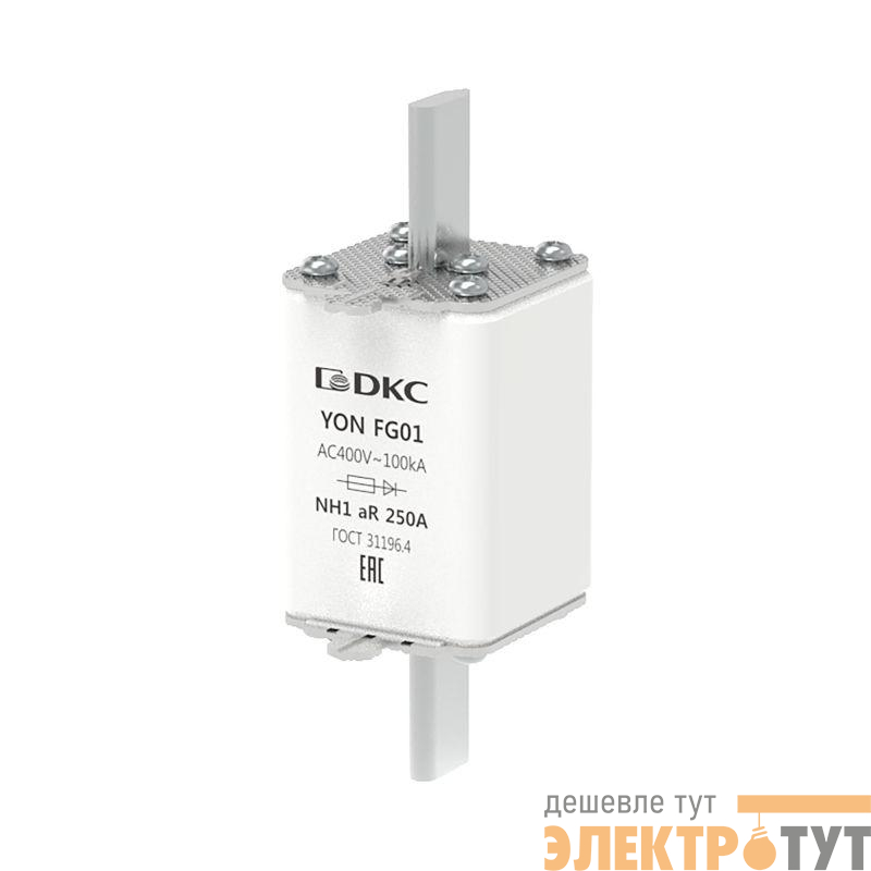 Предохранитель YON ножевого типа FG1 250А 400В хар-ка aR DKC 1FG01-0250-400V-AR