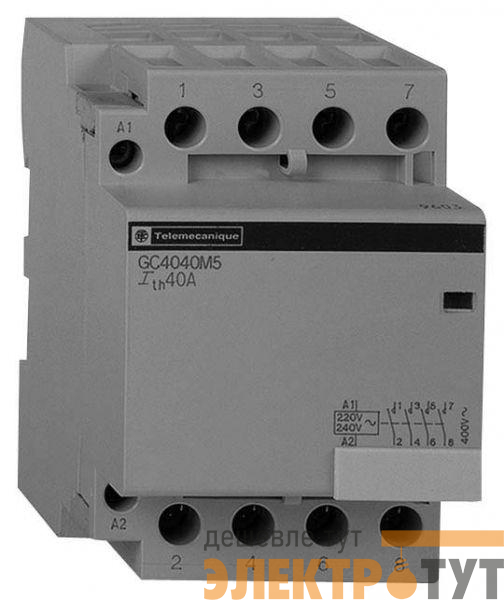 Контактор модульный 3п (3НО) 63А цепь управления 220В 50Гц SchE GC6330M5