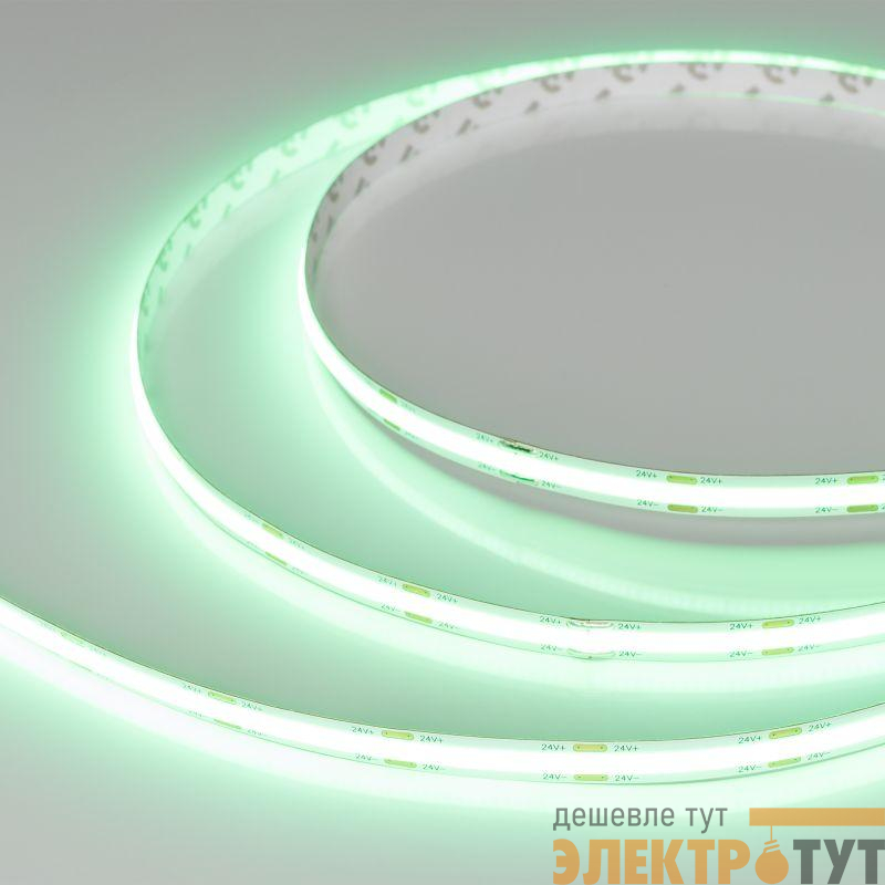 Лента светодиодная COB-X544-8mm 24V Green 11.5Вт/м IP20 (уп.5м) Arlight 032174(3)
