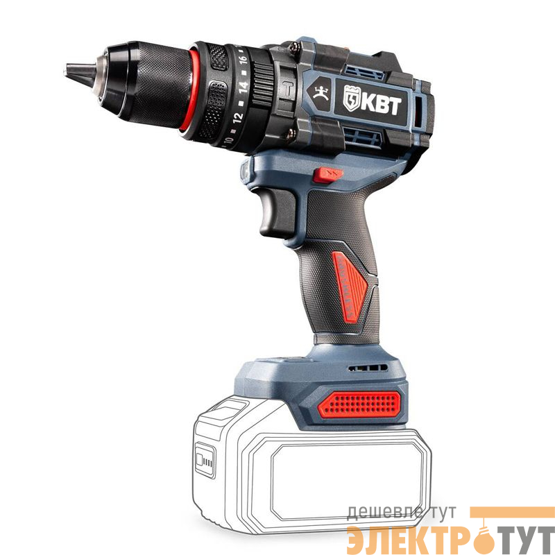 Дрель-шуруповерт ударная DB-20-160 (без АКБ и заряд. устр.) КВТ 104539