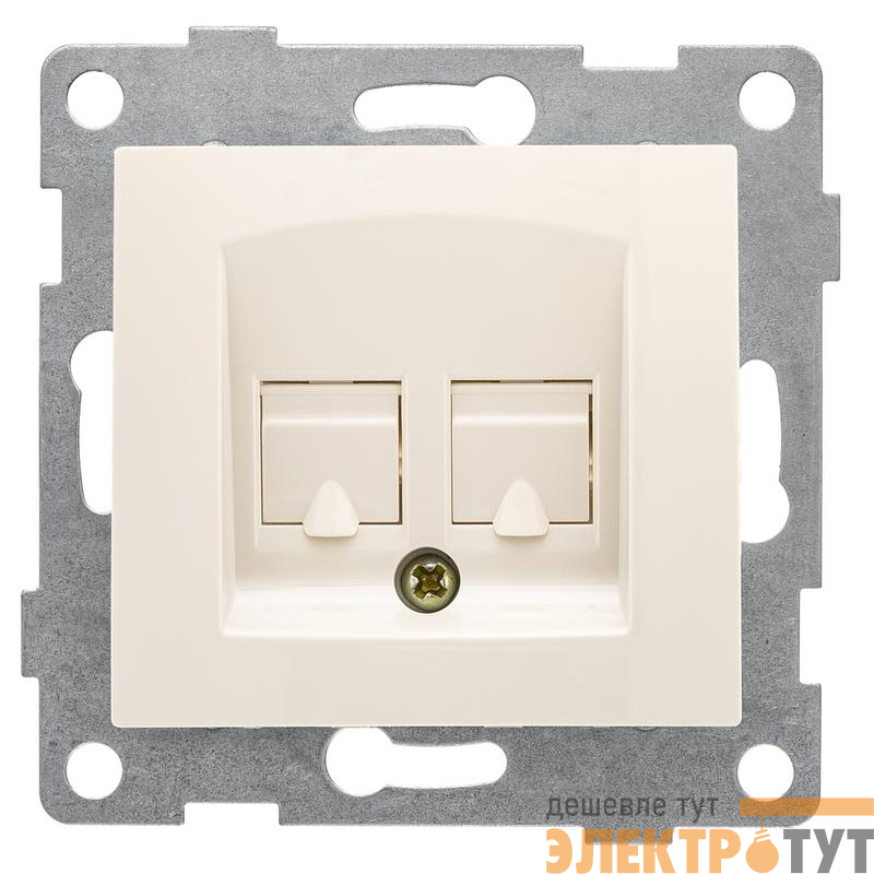 Розетка компьютерная 2-м СП Bravo RJ45 механизм беж. GUSI С10К2-003