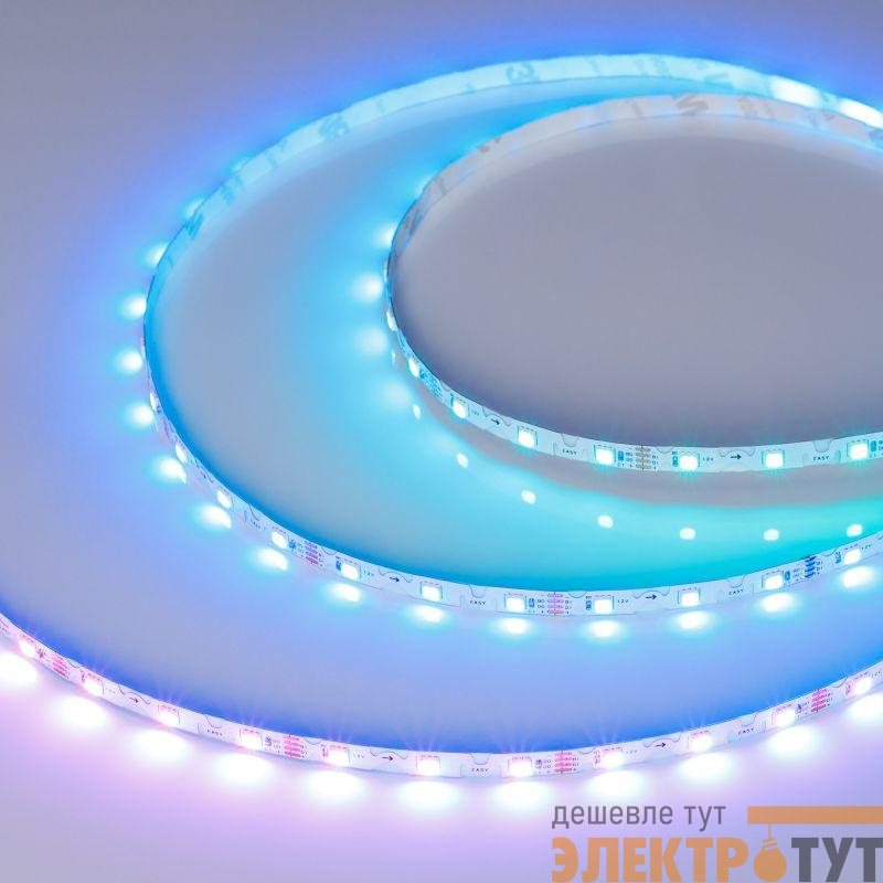 Лента светодиодная SPI-RZ-F60-6mm 12V RGB-PX1-BPT 7Вт/м IP20 3535 (уп.5м) Arlight 044684