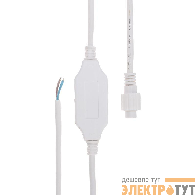 Шнур питания для уличных гирлянд (без вилки) 3А провод бел. IP65 Neon-Night 315-004