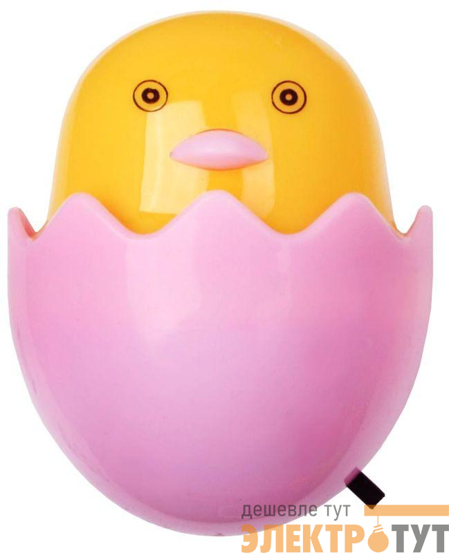 Светильник светодиодный NL-176 "Цыпленок" 220В ночник с выкл. розов. Camelion 12532