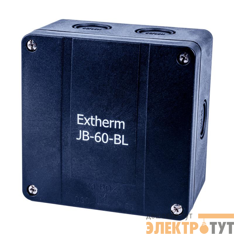 Коробка распределительная 110х110х67мм IP65 в комплекте с клеммным рядом 5х6кв.мм 41А черн. Extherm JB-60-BL