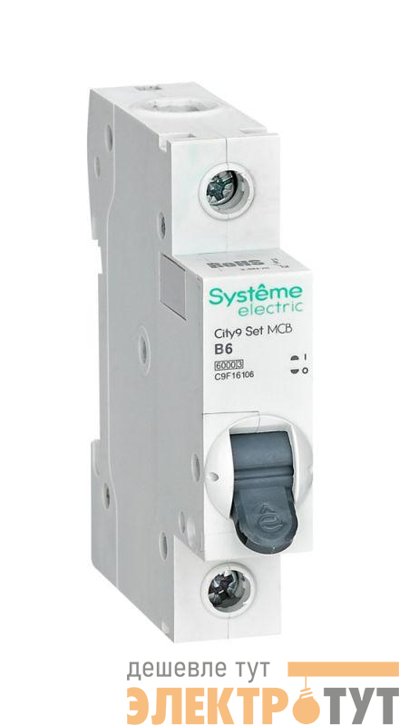 Выключатель автоматический 1п City9 Set (АВ) B 6А 6кА 230В SE C9F16106