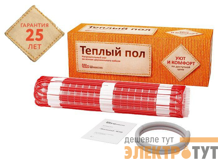 Комплект "Теплый пол" (мат) WSM 1890Вт/12.5кв.м Warmstad 100035666000