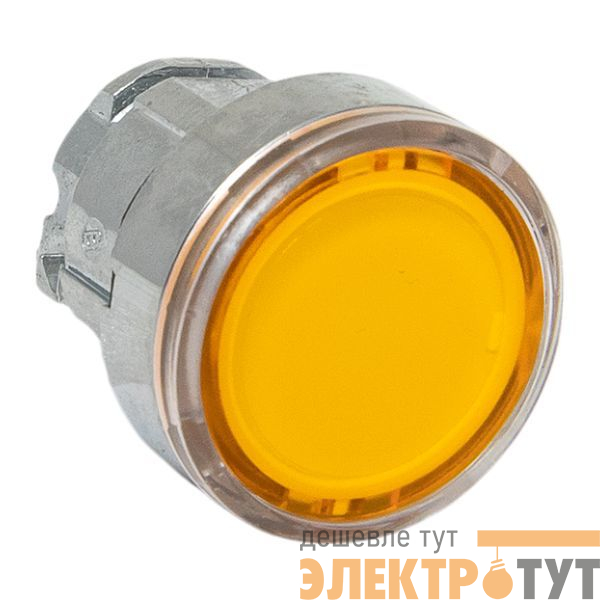 Механизм кнопки исполнительный XB4 IP65 плоский возвратный без фиксации с подсветкой желт. EKF XB4BW-Y-65