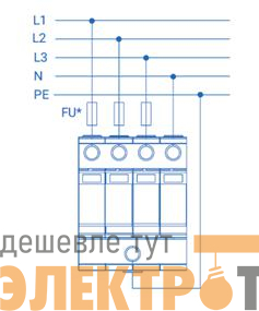 Устройство защиты от импульсных перенапряжений РИФ-Э-I+II 275/12.5 (4+0) Стример 114004