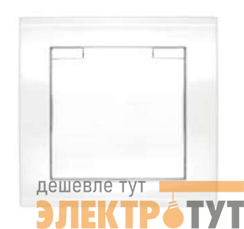 Розетка 1-м СП Бриллиант 16А IP20 с заземл. с крышкой бел. UNIVersal 7947649