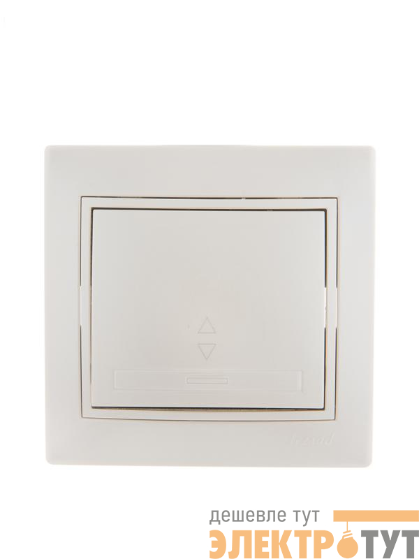 Переключатель проходной 1-кл. СП Mira 10А со вставкой жемчуж./бел. перламутр. LEZARD 701-3030-105