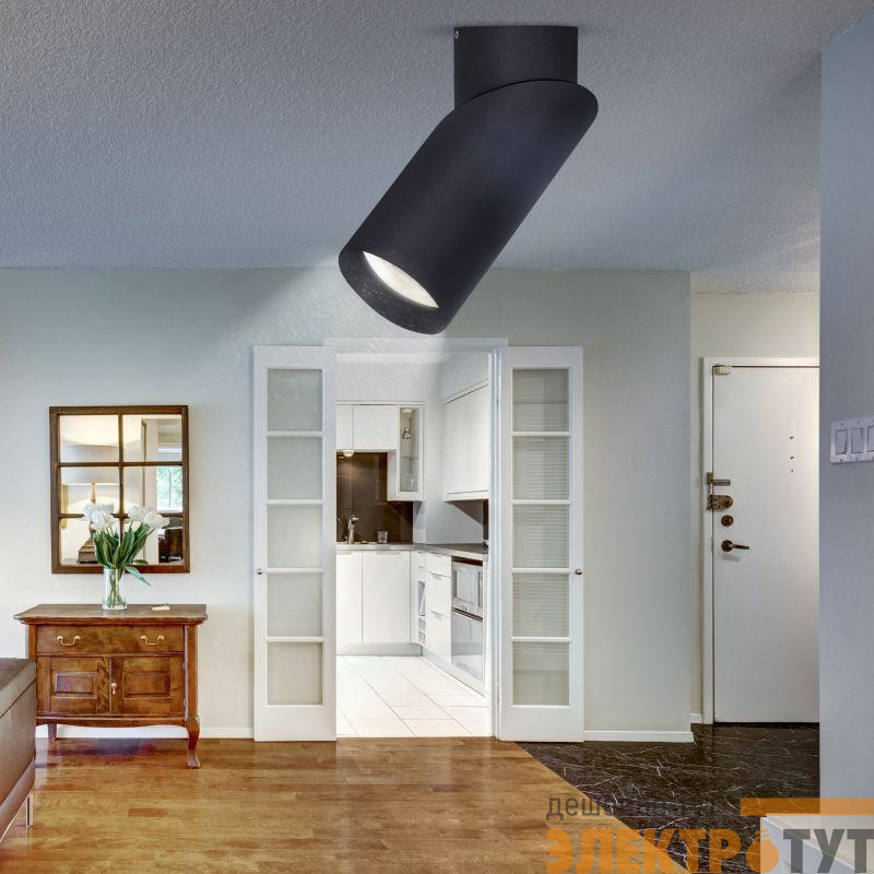 Светильник OL18 BK MR16/GU10 настенно-потолочный спот черн. ЭРА Б0054385